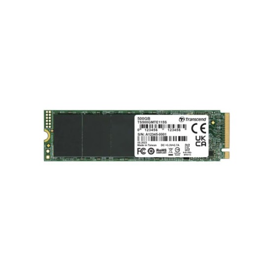 Transcend 115S 500GB M.2 PCIe Gen3 x4 NVMe SSD (M-Key)