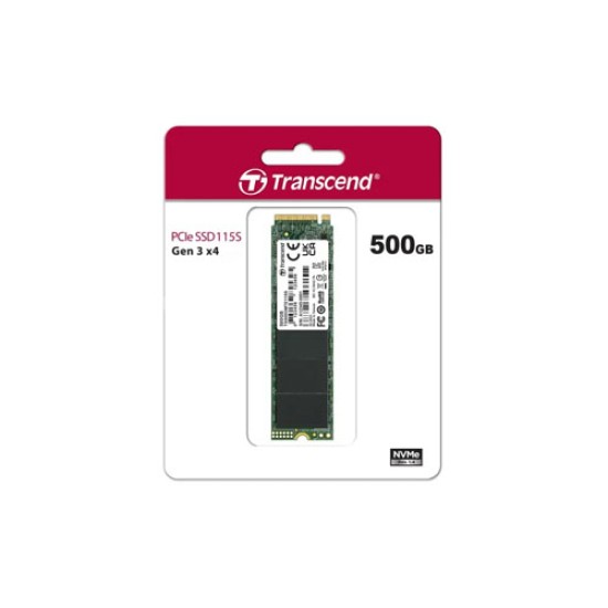 Transcend 115S 500GB M.2 PCIe Gen3 x4 NVMe SSD (M-Key)