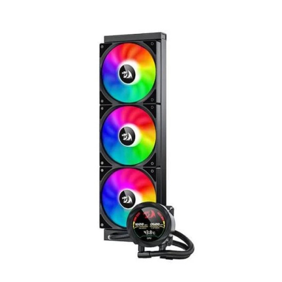 REDRAGON CCW-1017 Black 360 CPU Liquid Cooler With Temperature Display 3x 12cm ARGB Fans