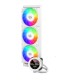REDRAGON CCW-1017 White 360 CPU Liquid Cooler With Temperature Display 3x 12cm ARGB Fans