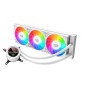 REDRAGON CCW-1017 White 360 CPU Liquid Cooler With Temperature Display 3x 12cm ARGB Fans