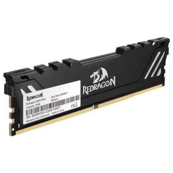 Redragon RR-760-C 16GB DDR5 6000MHz U-DIMM Non-RGB Desktop RAM With Heatshink