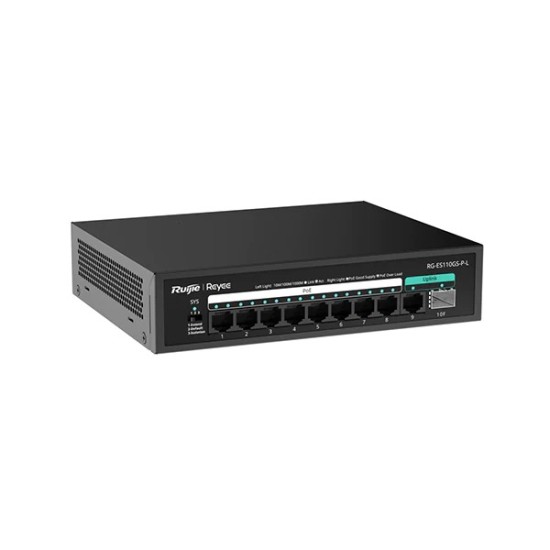 Ruijie RG-ES110GS-P-L 10-Port 10/100/1000 Mbps Unmanaged PoE Switch