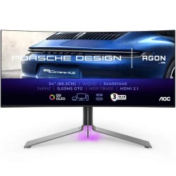 AOC AGON PRO PD49 PORSCHE DESIGN 49" 240Hz 0.3ms 5K DUAL-QHD QD-OLED Gaming Curved Monitor
