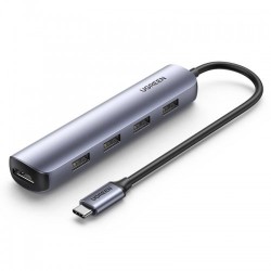 Ugreen CM417 USB-C To 4xUsb 3.0+Hdmi HUB #20197