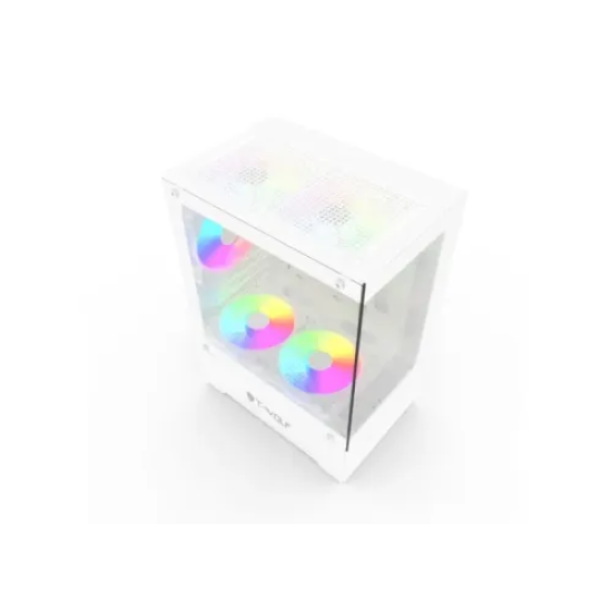 T-Wolf Ice Cooler X5 ARGB M-ATX Mid Tower Gaming Casing White