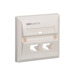 R&M R199514 BS pure 2x1-Port white Faceplate 