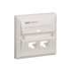 R&M R199514 BS pure 2x1-Port white Faceplate 