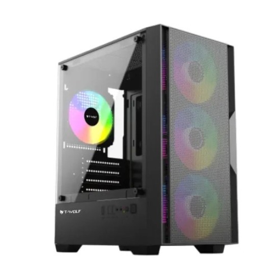 T-Wolf Phantom X4 RGB M-ATX Mid Tower Gaming Case With 200W PSU