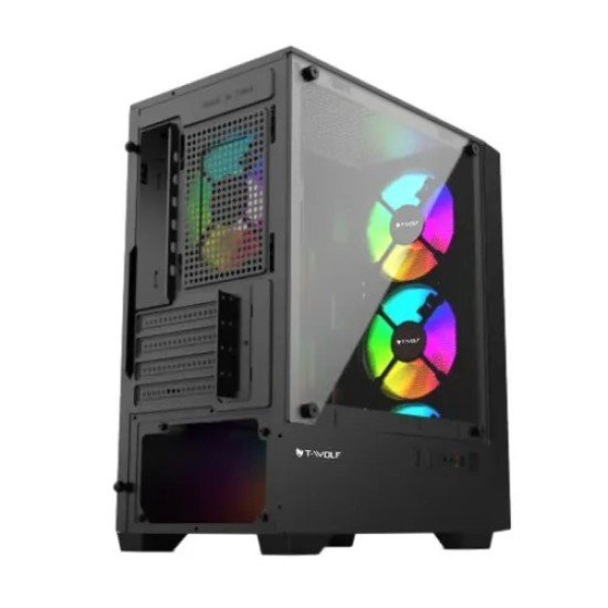 T-Wolf Phantom X4 RGB M-ATX Mid Tower Gaming Case With 200W PSU