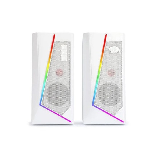 Redragon ANVIL GS520 - RGB 2.0 Channel Gaming Wired Desktop Speakers (White)